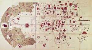 古い世界と新しい世界の地図、1500年頃